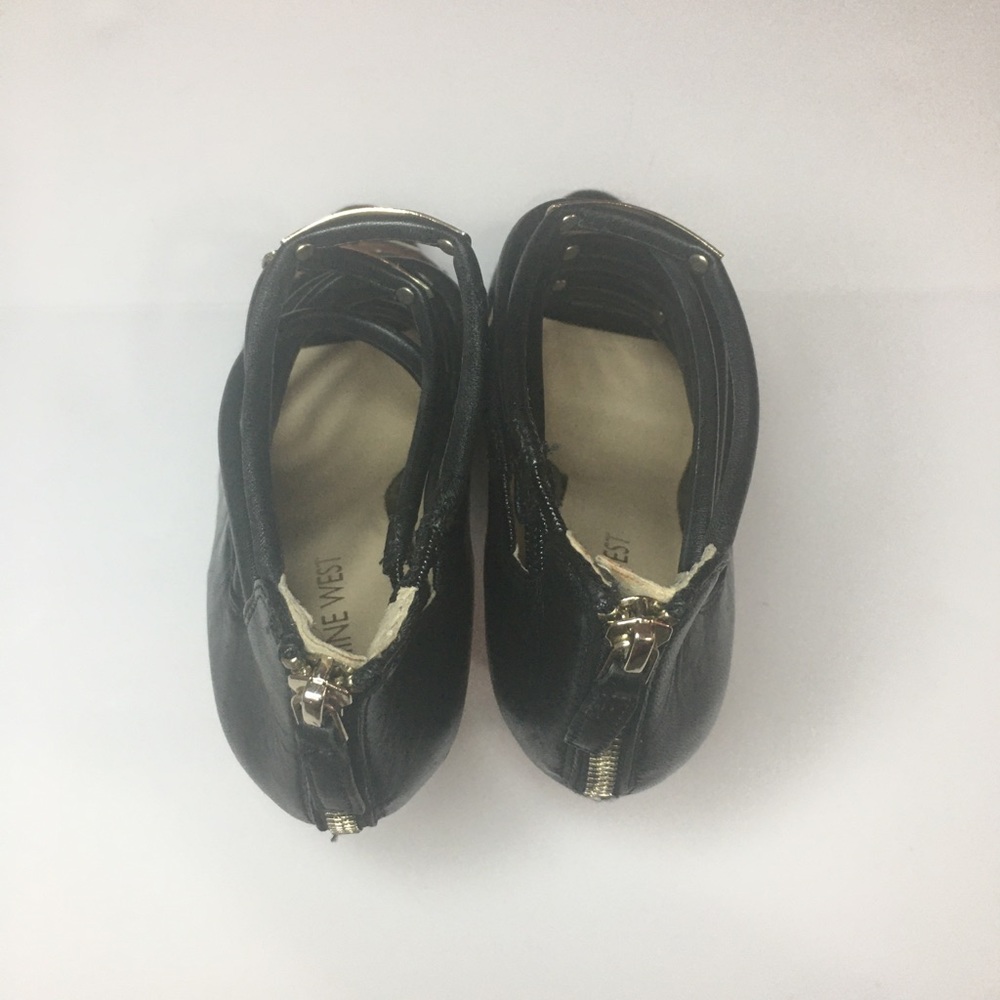 Nine West black & gold strapped heels 6.5 - Picture 8 of 8